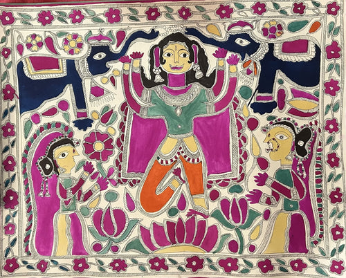 Untitled (Gajalakshmi with attendants)