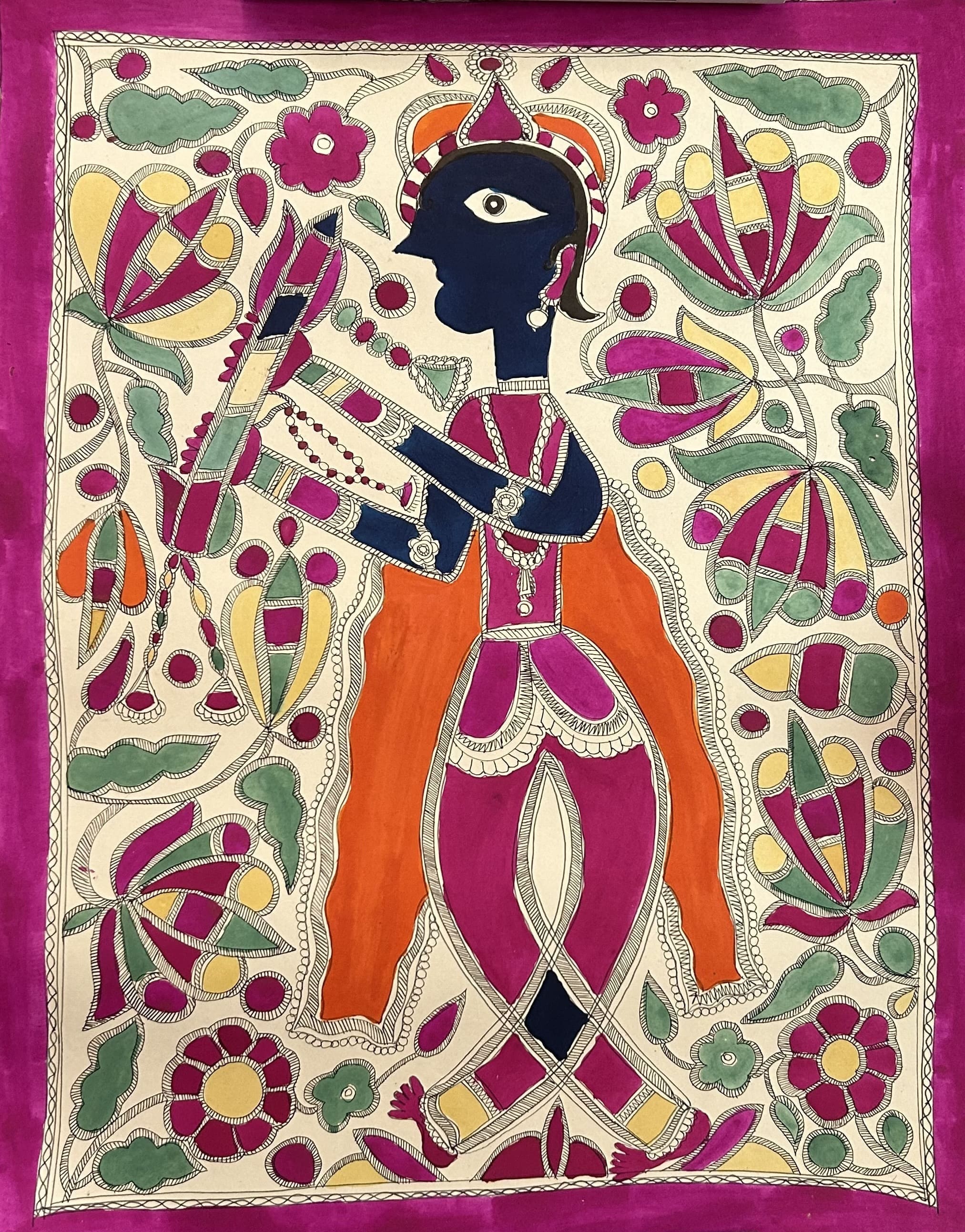 Untitled (Krishna with flute)