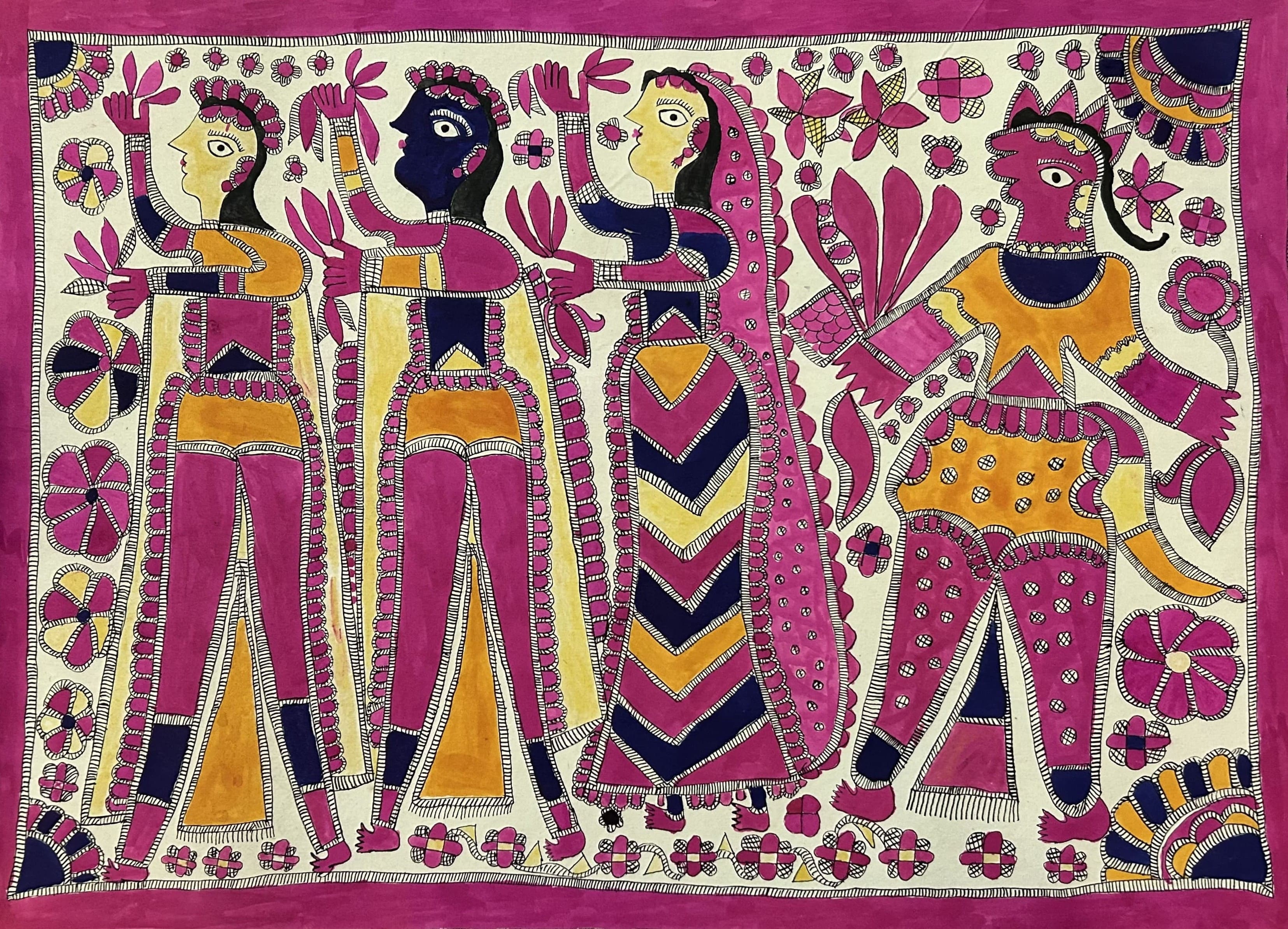 Untitled (Laxmana, Rama, Sita, with Hanuman)