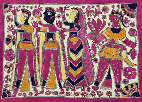 Untitled (Laxmana, Rama, Sita, with Hanuman)