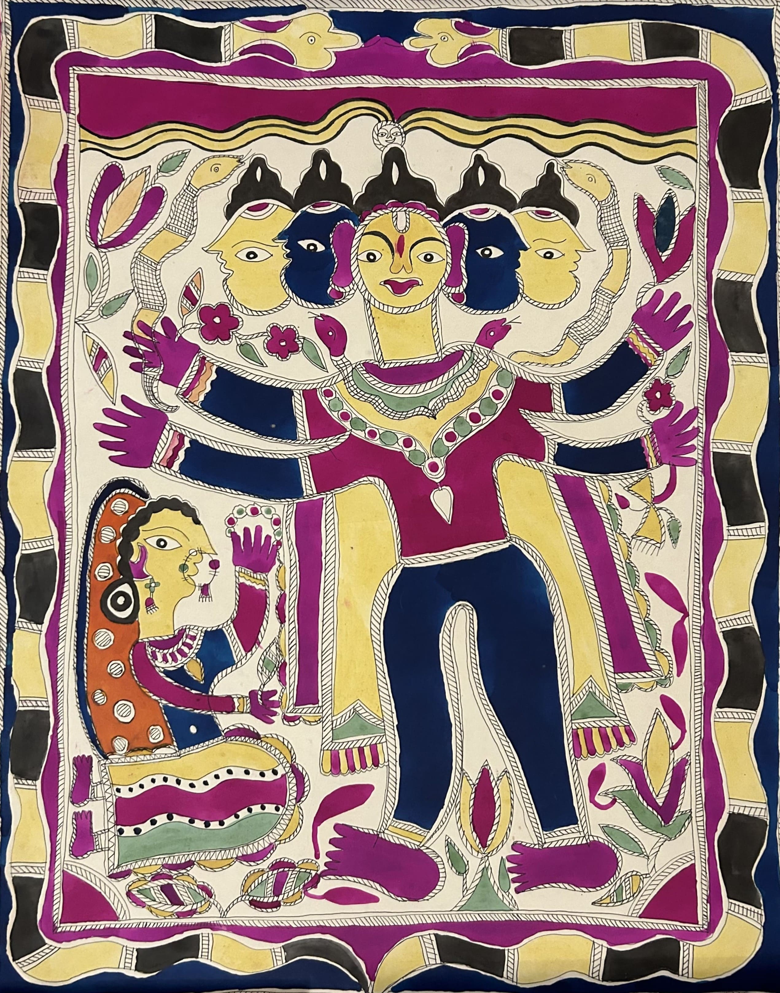 Untitled (Five headed Shiva with Parvati)